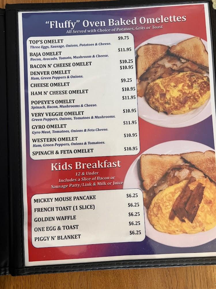 Tops American Grill and Cafe Menu image 3